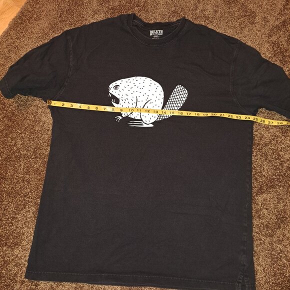 Duluth Trading Company Men's Longtail T Relaxed Fit Angry Beaver Logo T-Shirt L - Picture 3 of 8
